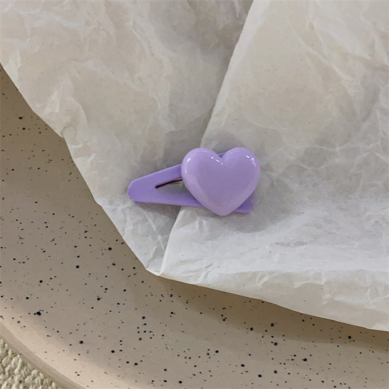 Wholesale Plastic Children's Candy Color Love BB Clip